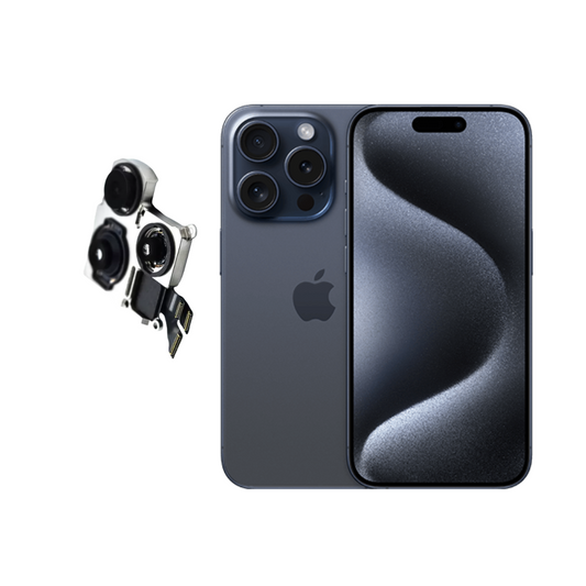 Reparación Iphone 15 Pro Max cambio de cámara trasera